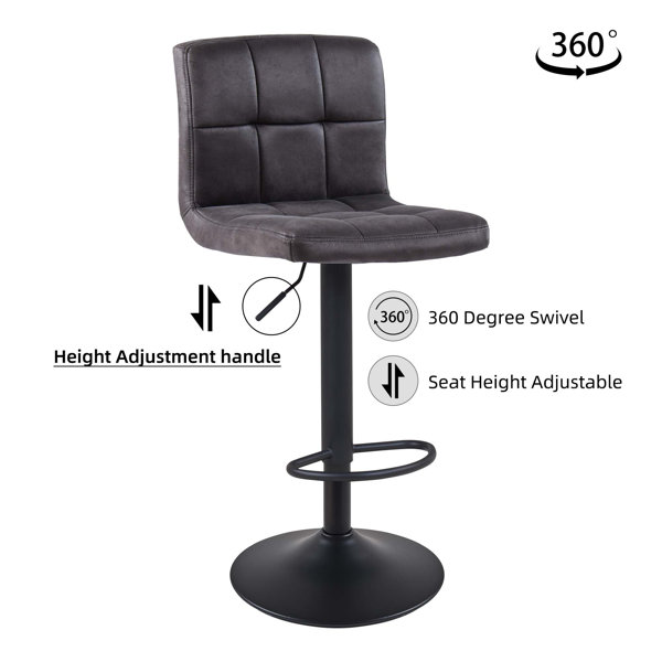 Latitude Run® Amjed Swivel Adjustable Height Bar Stool & Reviews Wayfair